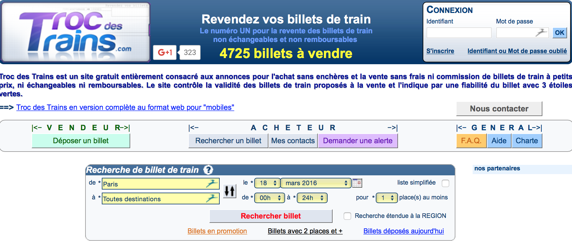 troc des trains