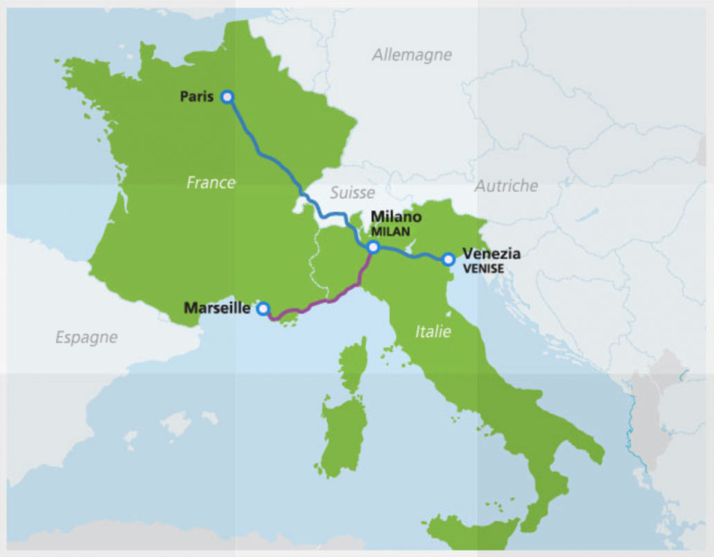 voyage france italie en train